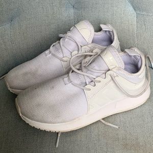 Size 1 kids adidas X_PLR Athletic Shoe - Little Kid - White Monochrome